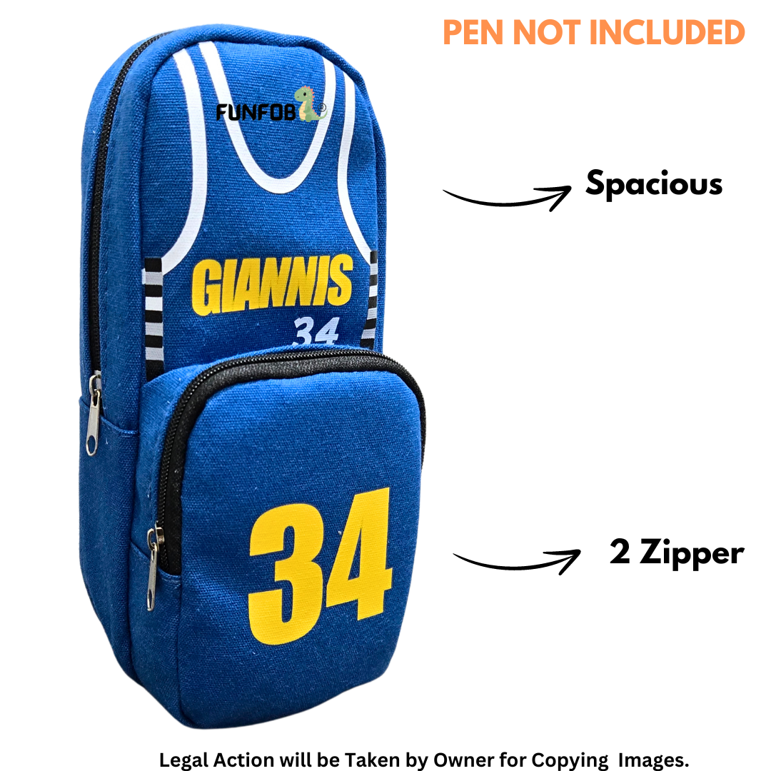 Soccer Pencil Pouch for Kids Teenager School College | Soocer Blue Giannis