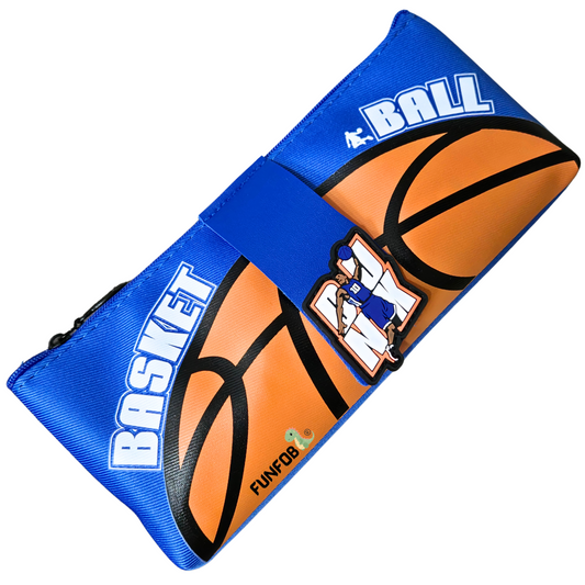 Soccer Pencil Pouch for Kids Teenager School College | Soccer Blue Orange Basic