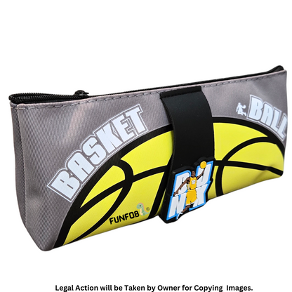 Soccer Pencil Pouch for Kids Teenager School College | Soccer Yellow Grey Basic