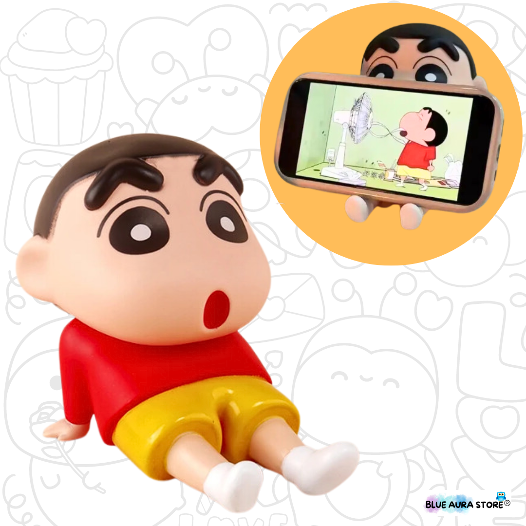 Cartoon Action Figure & Mobile Holder Size -12cm X 14.5cm | Shin-chan Red Holder