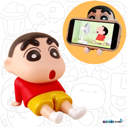 Cartoon Action Figure & Mobile Holder Size -12cm X 14.5cm | Shin-chan Red Holder