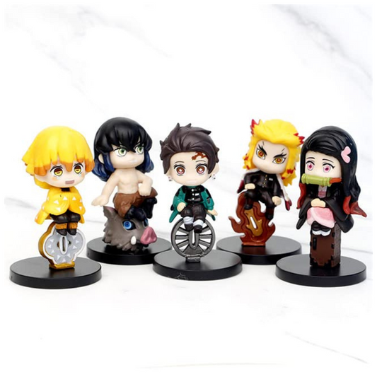 Anime Action Figure Set of 5 Size-7CM | Demon Wheel