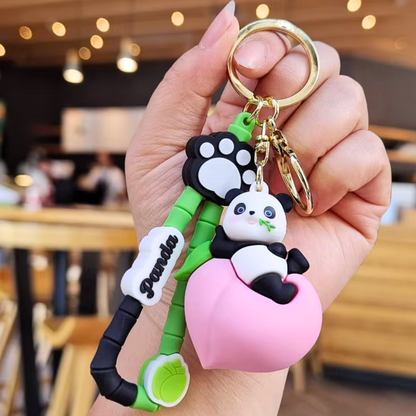 Panda Keychain With Hook & Strap | Fruits Version