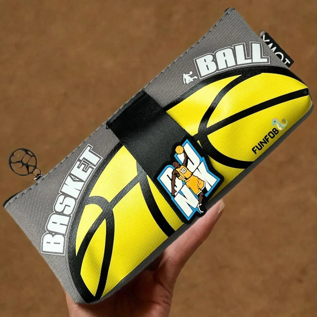 Soccer Pencil Pouch for Kids Teenager School College | Soccer Yellow Grey Basic